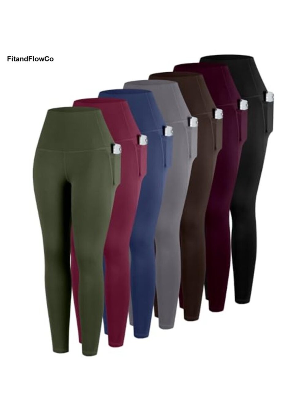 Women's High Waisted Leggings with Pockets Tummy Control Yoga Pants